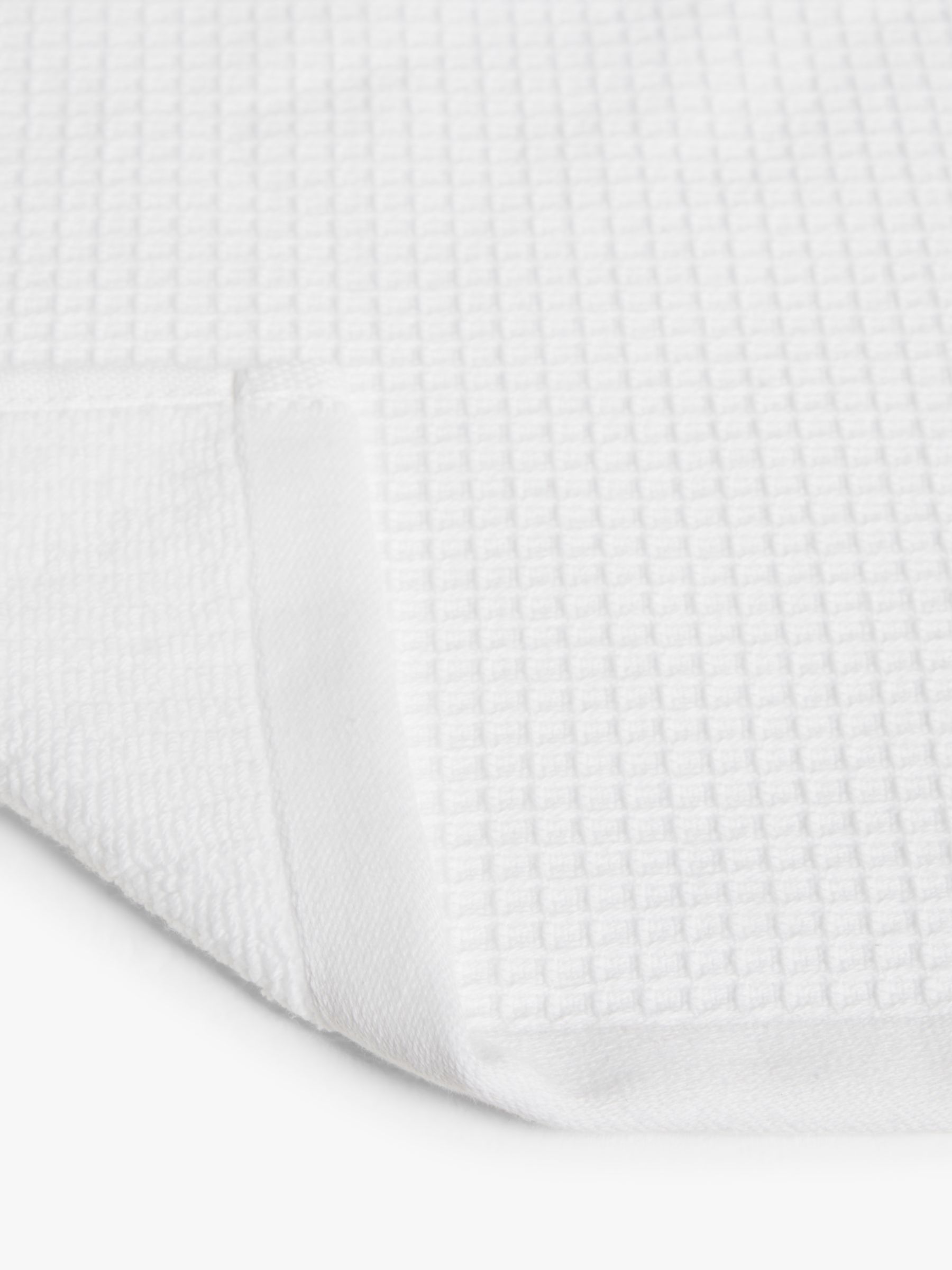 John Lewis Spa Waffle Face Cloths, Pack of 3, White