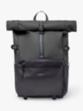 Sandqvist Ruben 2.0 Recycled Roll Top Backpack, Black/Grey