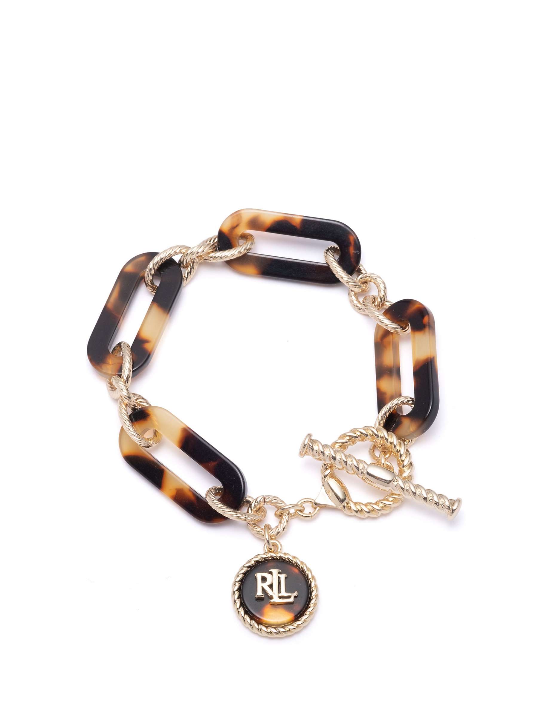Buy Lauren Ralph Lauren Tortoise Flex Link Bracelet, Gold Online at johnlewis.com
