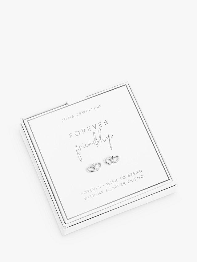 Joma Jewellery Forever Friendship Entwined Hearts Earrings, Silver