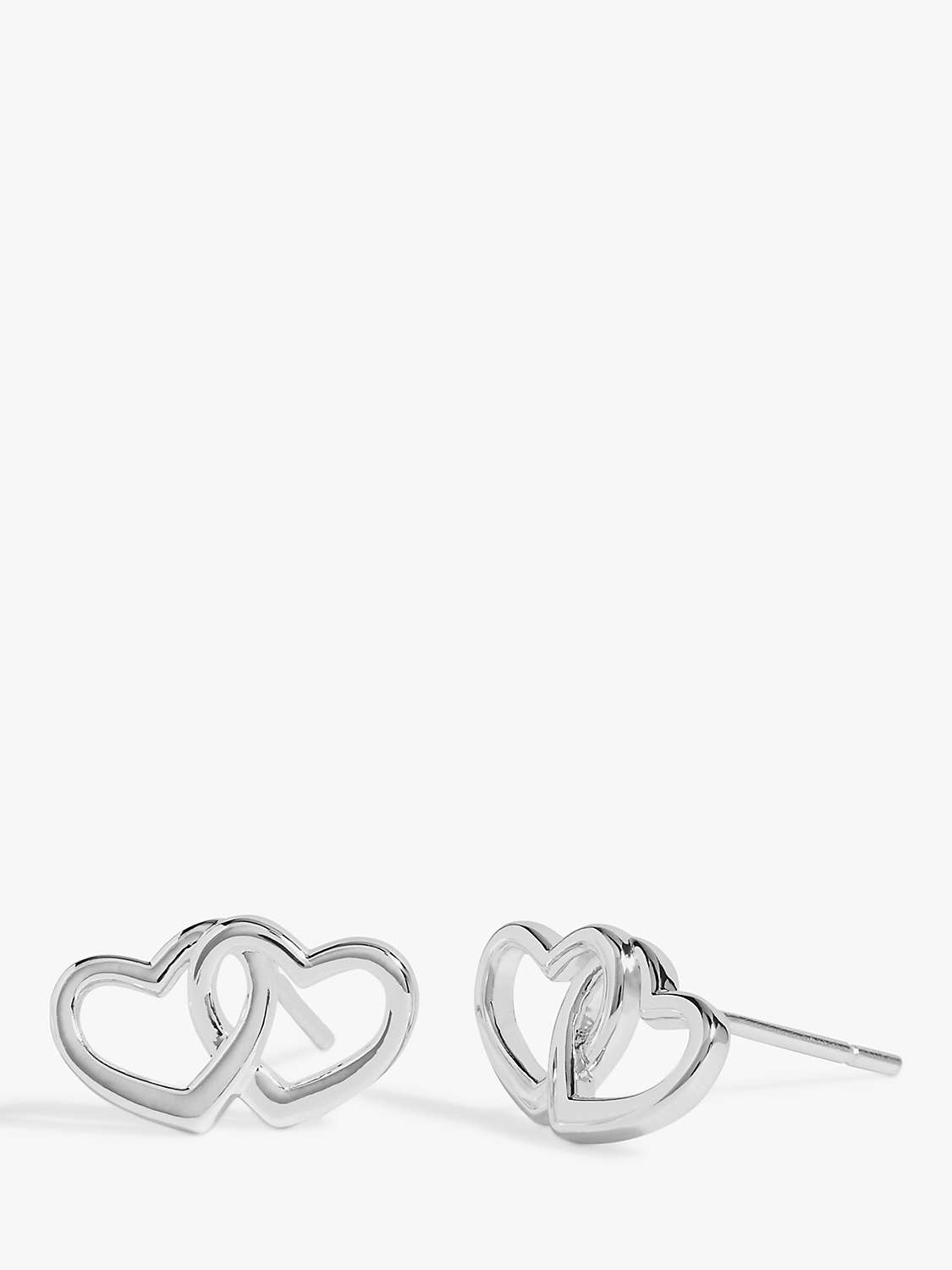 Buy Joma Jewellery Forever Friendship Entwined Hearts Earrings, Silver Online at johnlewis.com