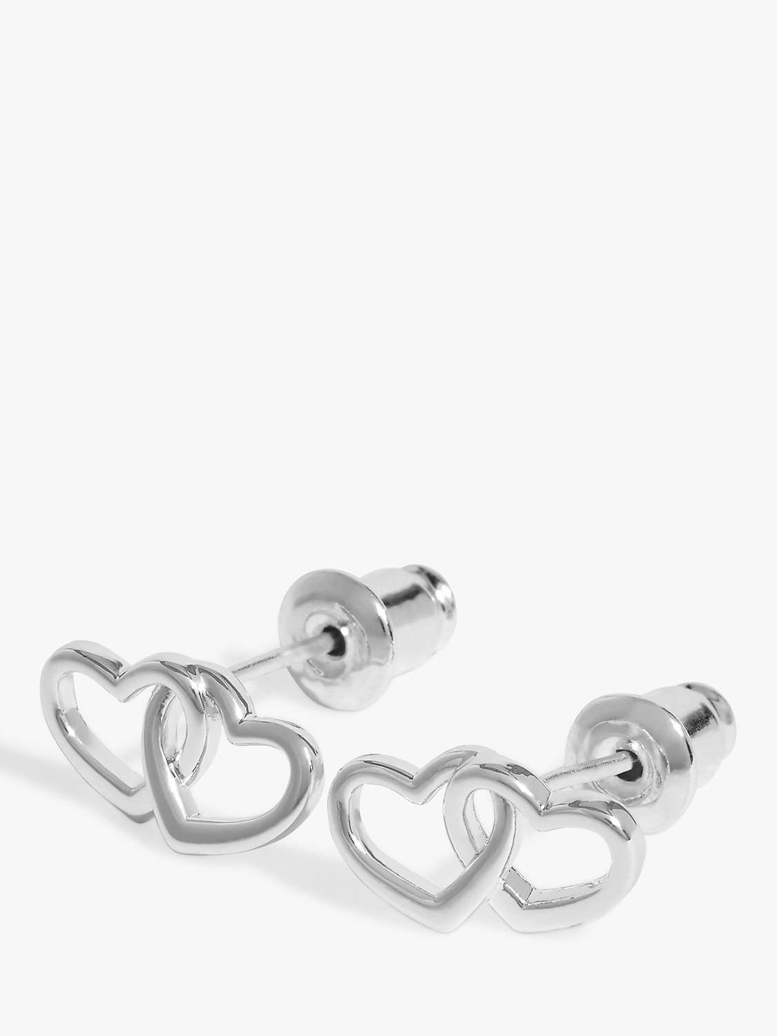 Buy Joma Jewellery Forever Friendship Entwined Hearts Earrings, Silver Online at johnlewis.com