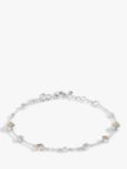 Joma Jewellery Radiant Treasures Collection Coloured Gem Chain Bracelet, Silver/Multi