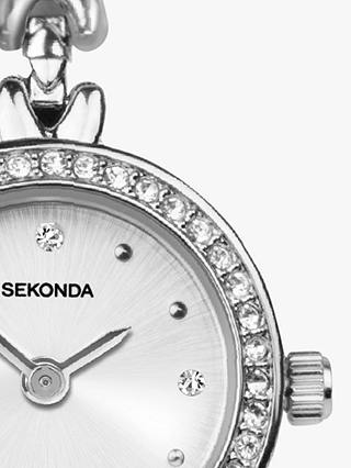 Sekonda 49026.76 Women's Crystal Watch, Bracelet, Pendant Necklace & Stud Earrings Jewellery Set, Silver
