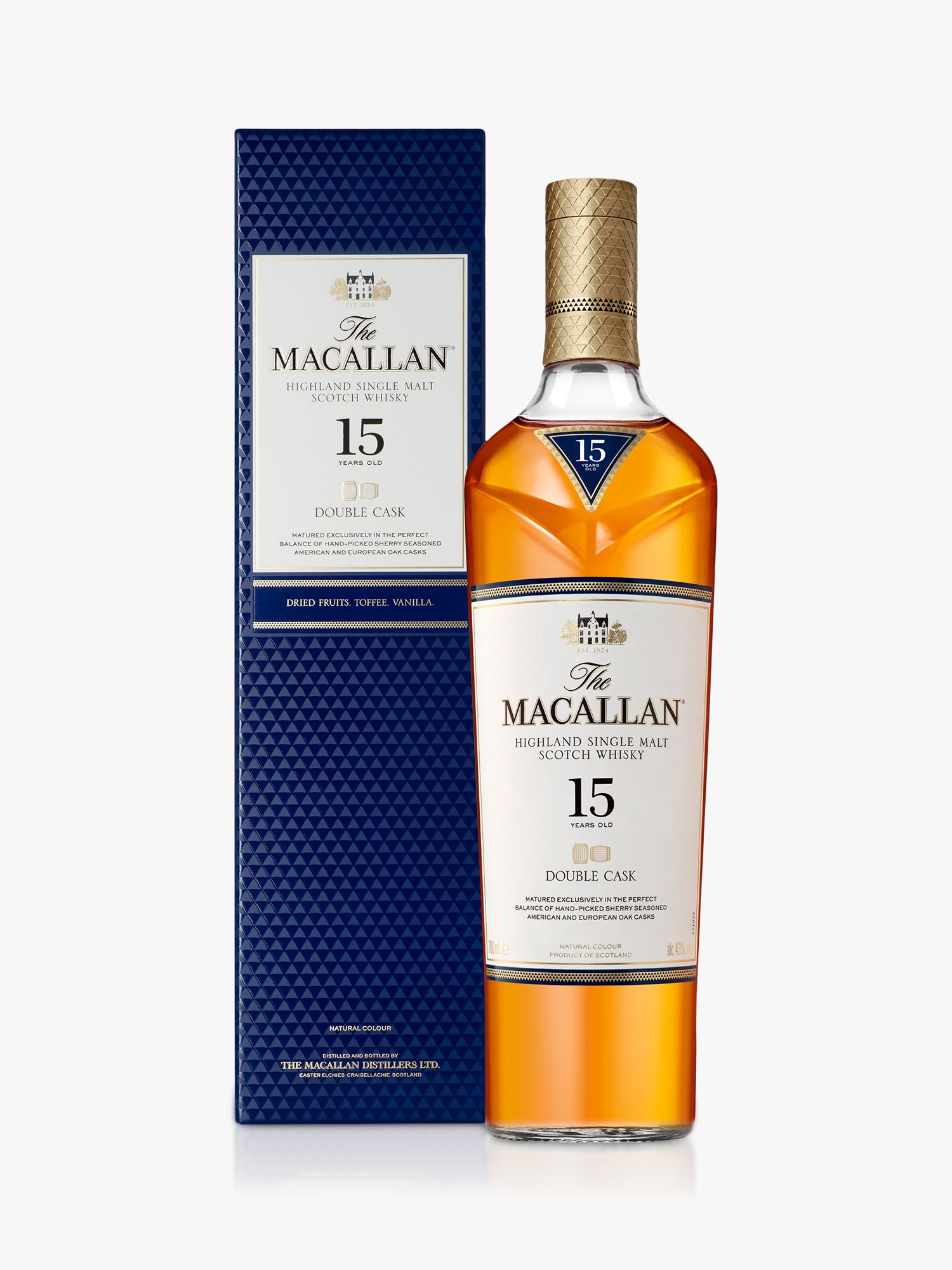 The Macallan 15 Year Old Single Malt Scotch Whisky, 70cl