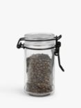 John Lewis ANYDAY Clip-Top Glass Storage Jar, Set of 3, 70ml, Black/Clear