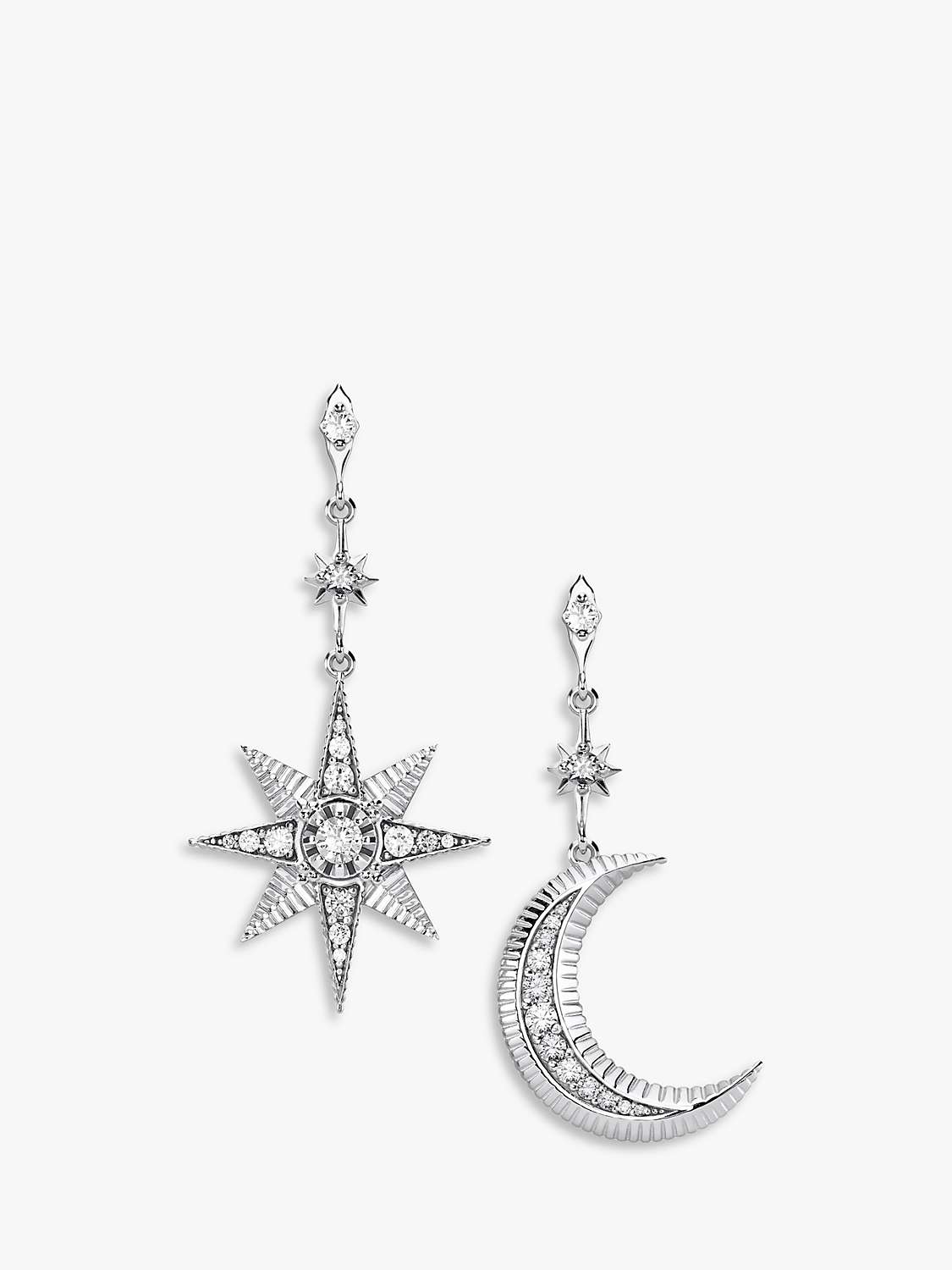 Buy THOMAS SABO Magical Boho Moon & Stars Drop Earrings, Silver Online at johnlewis.com