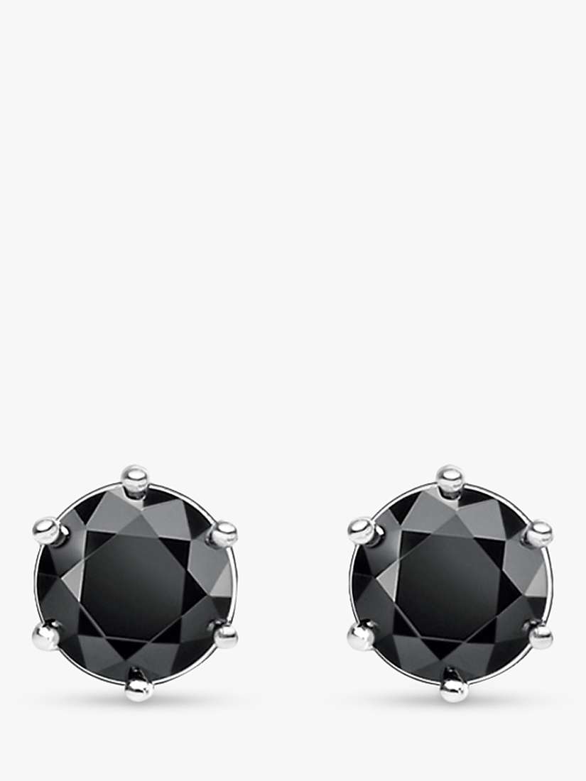 Buy THOMAS SABO Cubic Zirconia Stud Earrings, Silver/Black Online at johnlewis.com