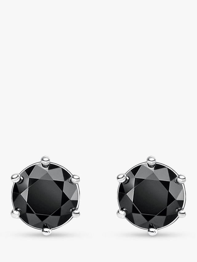 THOMAS SABO Cubic Zirconia Stud Earrings, Silver/Black