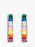 THOMAS SABO Rainbow Hoop Earrings, Silver/Multi