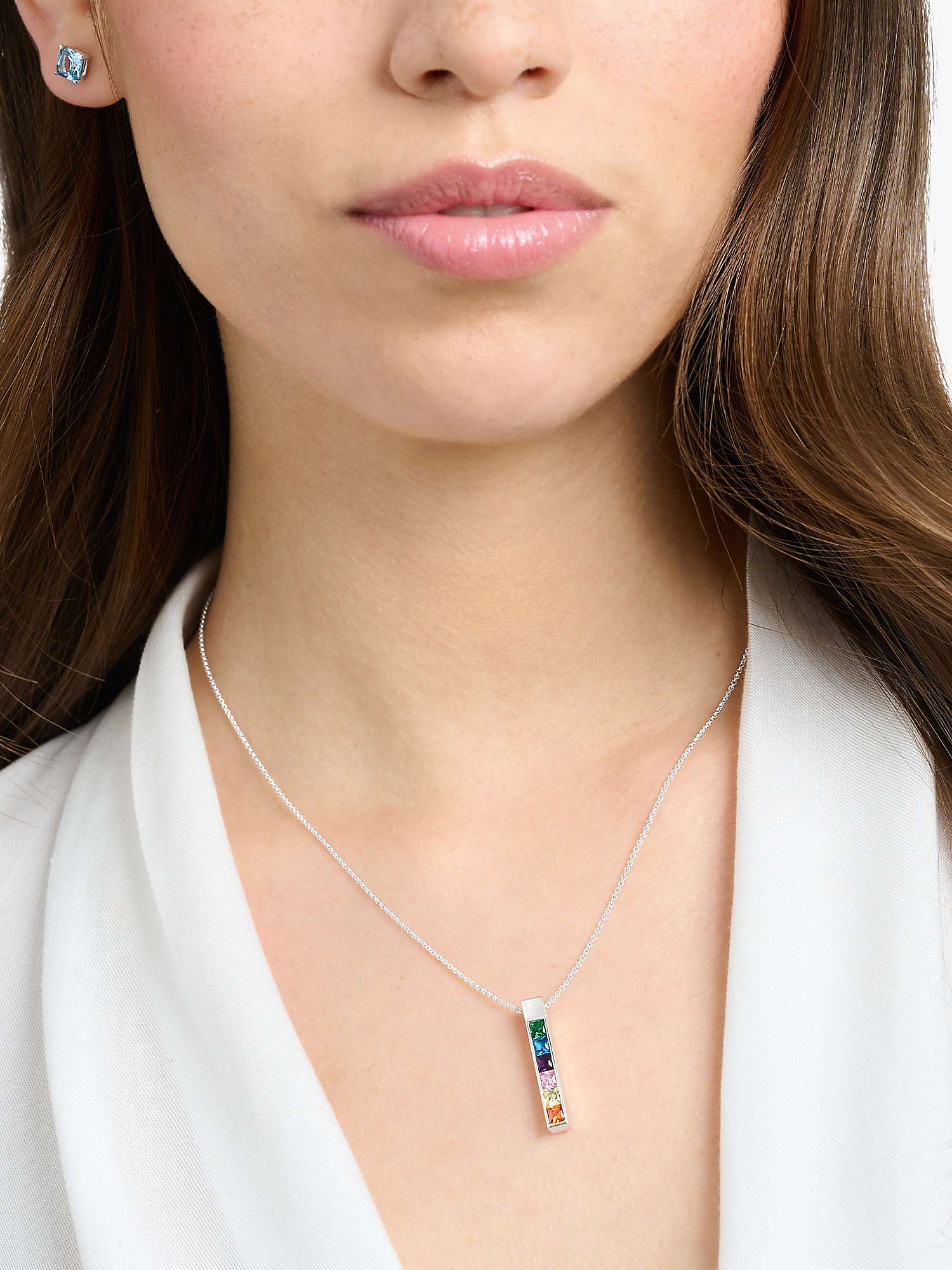 Buy THOMAS SABO Rainbow Gems Pendant Necklace Online at johnlewis.com