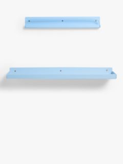 John Lewis Metal Shelf Set, Pack of 2, Blue