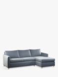 John Lewis Bailey RHF Chaise End Sofa Bed, Light Leg