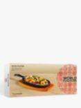 Kitchen Craft World of Flavours Cast Iron Oriental Sizzler & Wood Platter, 33cm