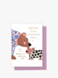 Stop the Clock Design Bear Cub 1st Mother's Day Card