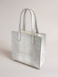 Ted Baker Lavinay Croc Effect Small Icon Tote Bag, White