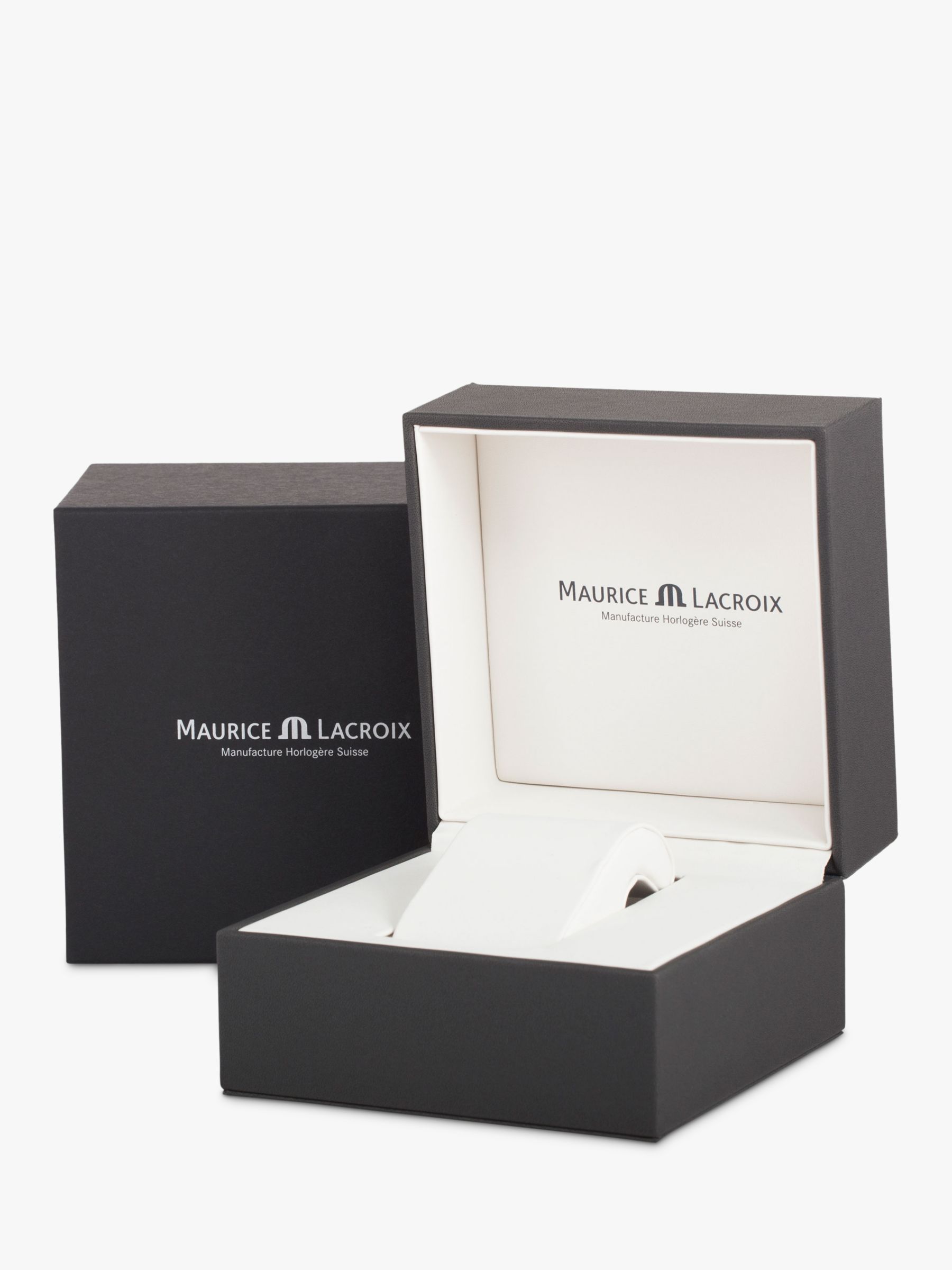 Buy Maurice Lacroix AI6008-SS002-430-1 Men's Aikon Automatic Date Bracelet Strap Watch, Silver/Blue Online at johnlewis.com