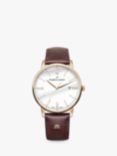 Maurice Lacroix EL1118-PVP01-112-1 Unisex Eliros Date Leather Strap Watch, Red/White