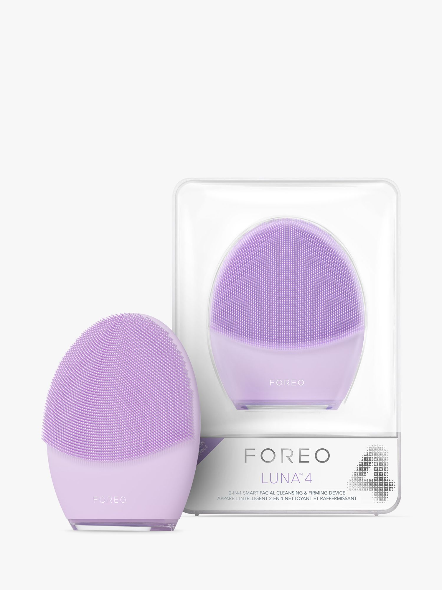FOREO LUNA 4 Smart Facial Cleansing & Firming Massage Device Sensitive Skin, Lavender 1