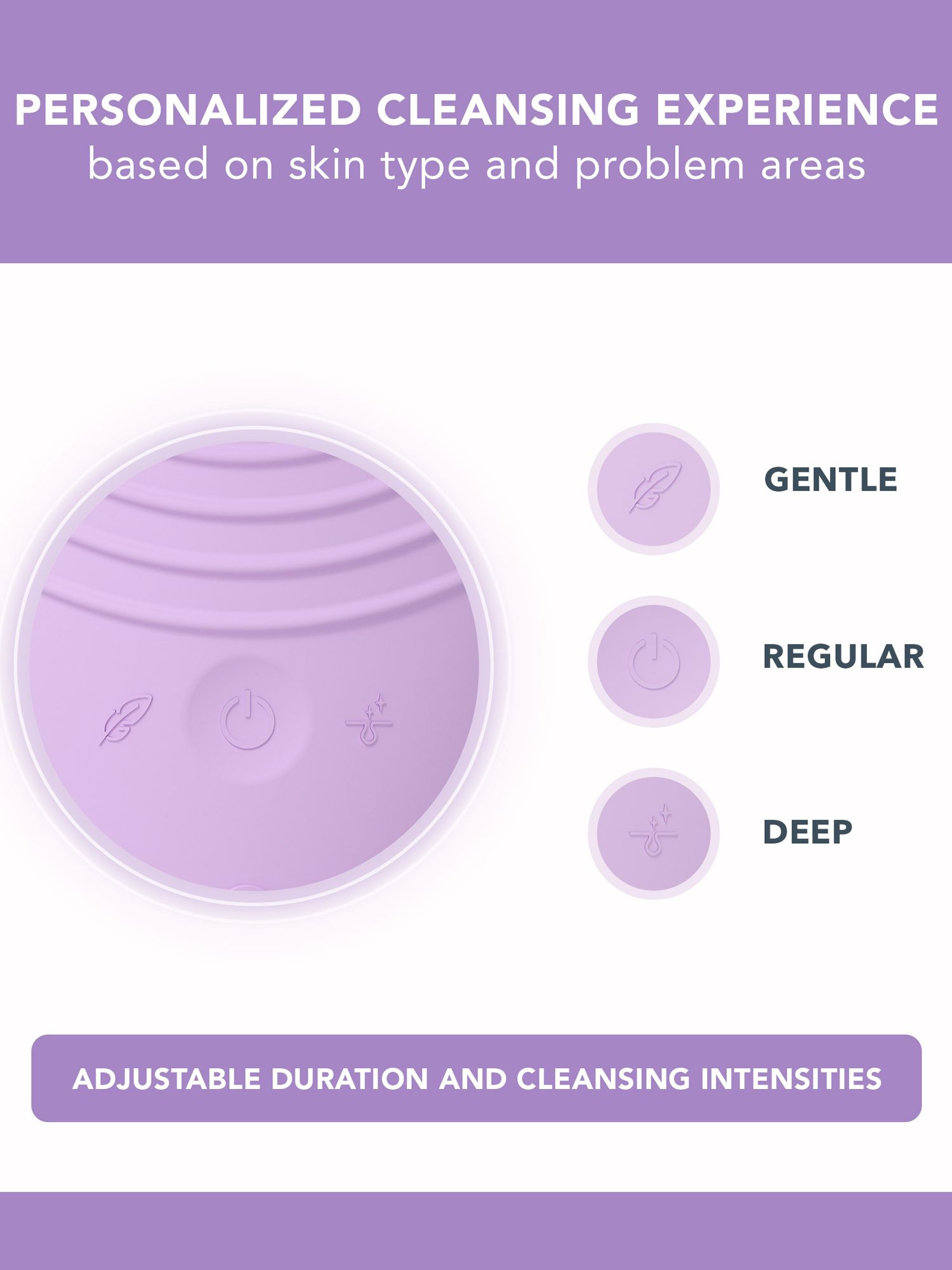 FOREO LUNA 4 Smart Facial Cleansing & Firming Massage Device Sensitive Skin, Lavender 3