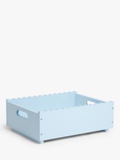 John Lewis Wiggle Stackable Storage Box, Blue