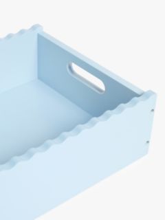 John Lewis Wiggle Stackable Storage Box, Blue