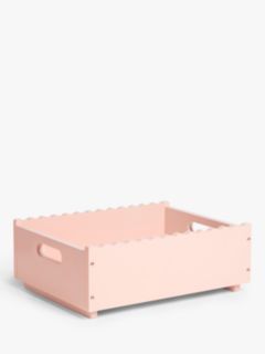 John Lewis Wiggle Stackable Storage Box, Pink