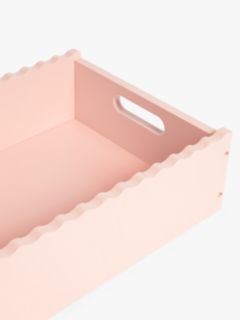 John Lewis Wiggle Stackable Storage Box, Pink