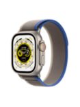 Apple Watch Ultra GPS + Cellular, 49mm Titanium Case with Trail Loop, Blue/Grey