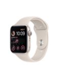 2022 Apple Watch SE (2nd Generation) GPS, 44mm Starlight Aluminium Case with Starlight Sport Band - Regular