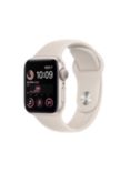 2022 Apple Watch SE (2nd Generation) GPS, 40mm Starlight Aluminium Case with Starlight Sport Band - Regular