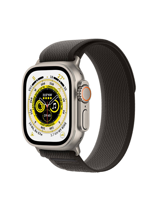 Tjen instinkt Dekoration Apple Watch Ultra GPS + Cellular, 49mm Titanium Case with Trail Loop, Small  - Medium, Black/Grey