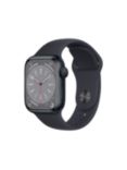 Apple Watch Series 8 GPS + Cellular, 41mm Midnight Aluminium Case with Midnight Sport Band - Regular