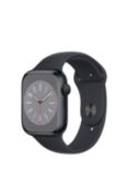 Apple Watch Series 8 GPS, 45mm Midnight Aluminium Case with Midnight Sport Band - Regular