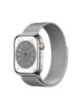 Apple Watch Series 8 GPS + Cellular, 45mm, Stainless Steel, Milanese Loop, Regular, Silver