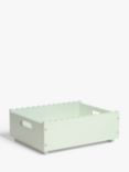 John Lewis Wiggle Stackable Storage Box, Mint Green