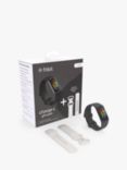 Fitbit Charge 5 Health and Fitness Tracker, Black, Gift Pack with Additional Lunar White Band (Large)