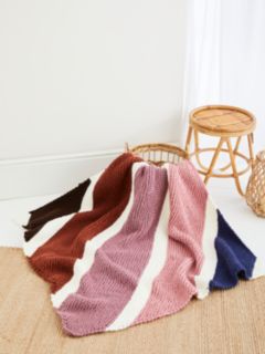 Hayfield Cosy Striped Blanket Knitting Pattern