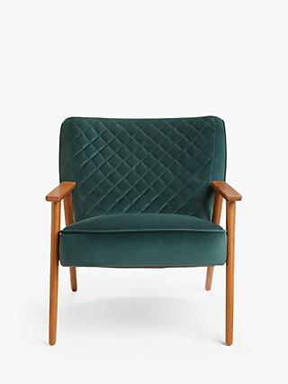 Franklin Range, Swoon Franklin Lounge Chair, Green Velvet
