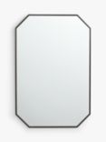 John Lewis Angled Corner Metal Frame Wall Mirror, 90 x 60cm, Black