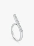 Milton & Humble Jewellery Second Hand Garrard 18ct White Gold Diamond Extended Bar Ring, Dated London 2003