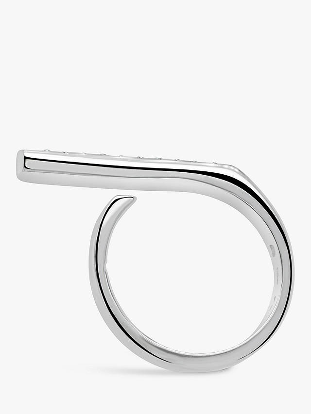 Milton & Humble Jewellery Second Hand Garrard 18ct White Gold Diamond Extended Bar Ring, Dated London 2003