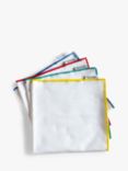 Sur La Table Colour Me Happy Cotton Napkins, Set of 4, White/Multi