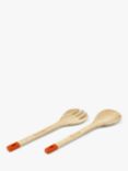 Sur La Table Colour Me Happy Bamboo Salad Servers, Natural/Red