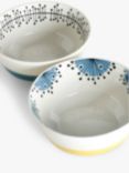 MissPrint Dandelion Fine China Cereal Bowl, Set of 2, 15cm, Blue/Multi