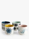 MissPrint Fine China Egg Cups, Set of 4, Assorted