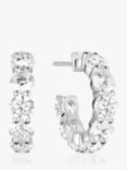 Sif Jakobs Jewellery Belluno Creolo Cubic Zirconia Hoop Earrings, Silver