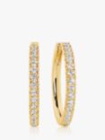 Sif Jakobs Jewellery Ellera Grande Cubic Zirconia Hoop Earrings, Gold