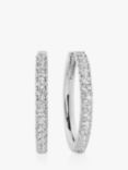 Sif Jakobs Jewellery Ellera Grande Cubic Zirconia Hoop Earrings, Silver