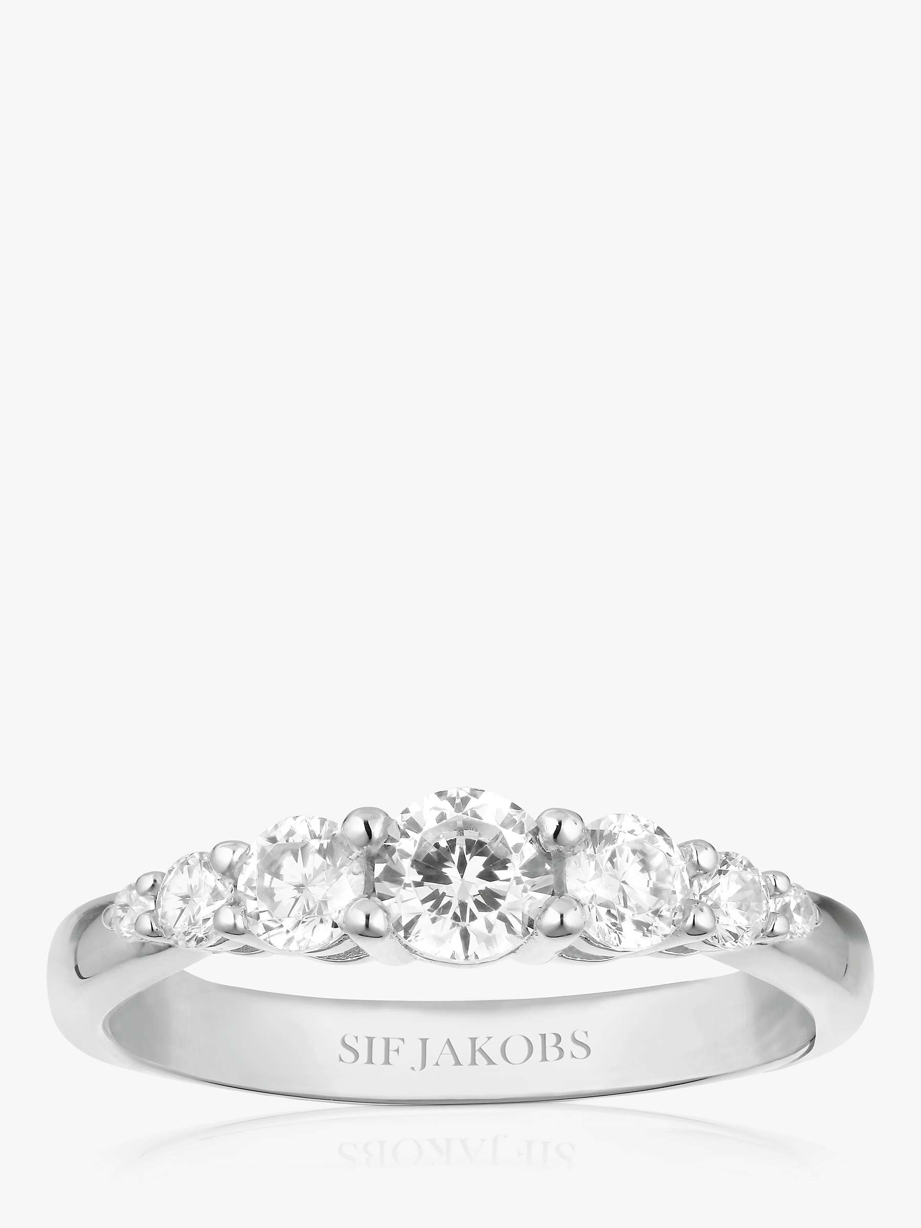 Buy Sif Jakobs Jewellery Graduating Cubic Zirconia Ring, Silver/Clear Online at johnlewis.com
